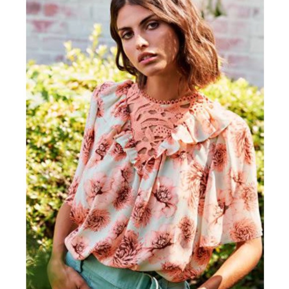 NWT Happy x Nature Floral Solstice Blouse